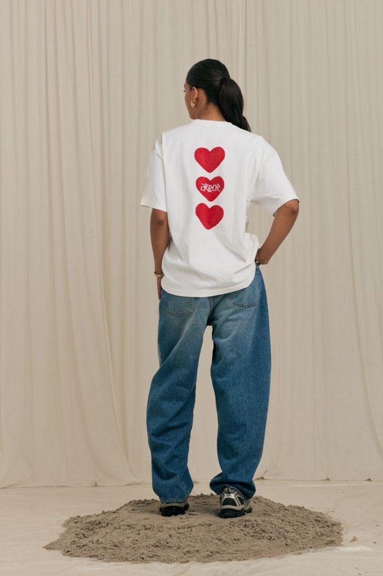 Red triple hearts White