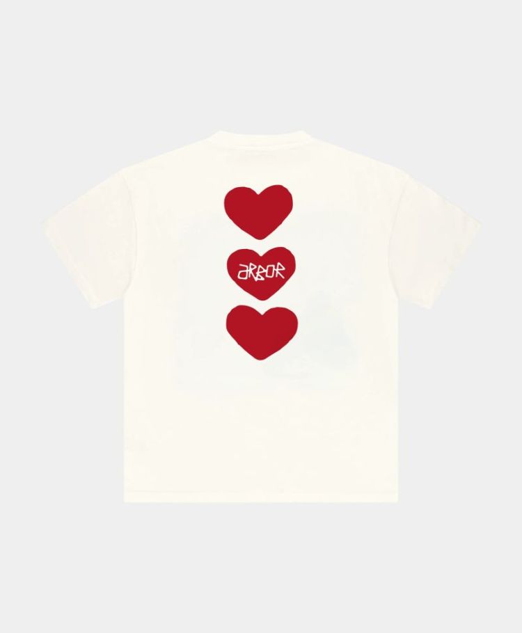 Red triple hearts White