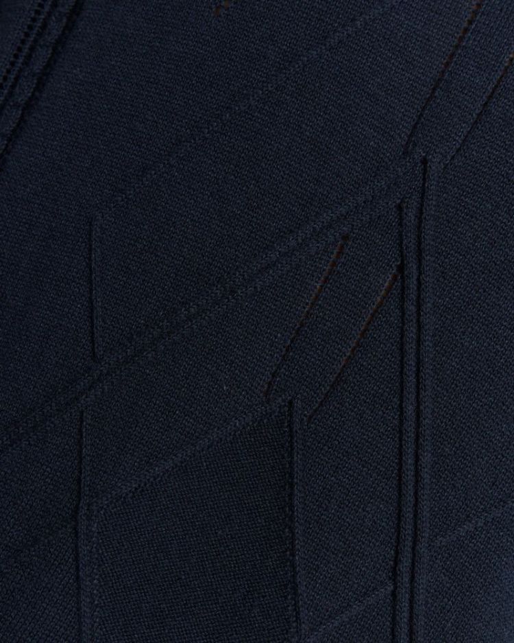 Open Collar Argyle Knitted Z271 DARK NAVY