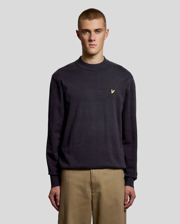 Relaxed fit mock neck Z271 DARK NAVY