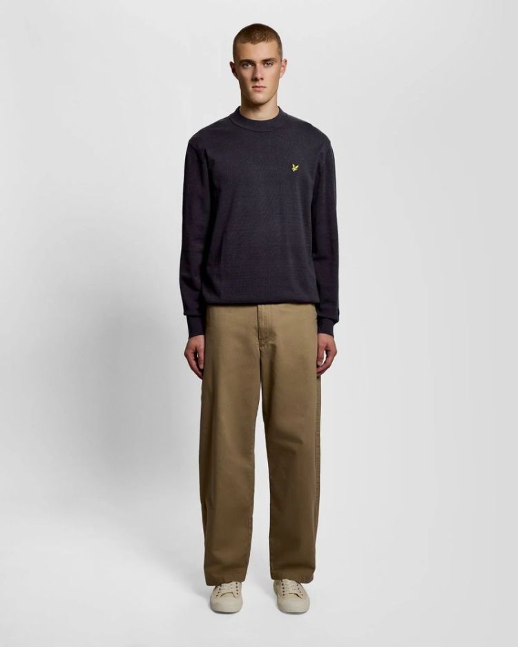 Relaxed fit mock neck Z271 DARK NAVY