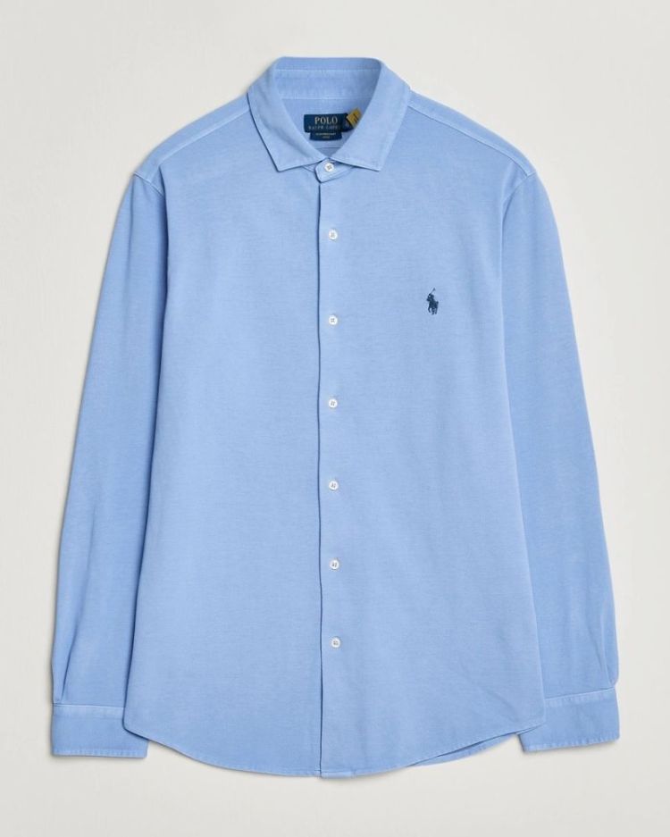 Featherweight Knitted Shirt 001 CANVAS BLUE = Ciel
