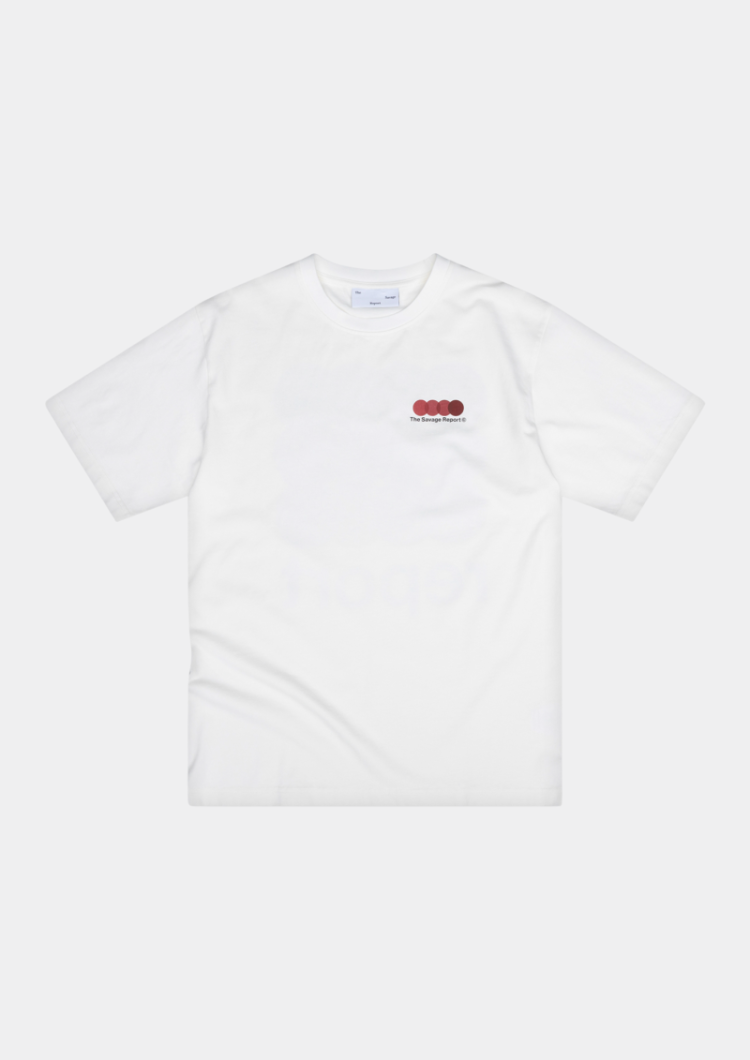 12 Dots tee white/burgundy