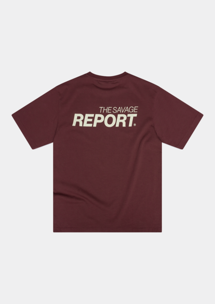 Report Tee red mahogany