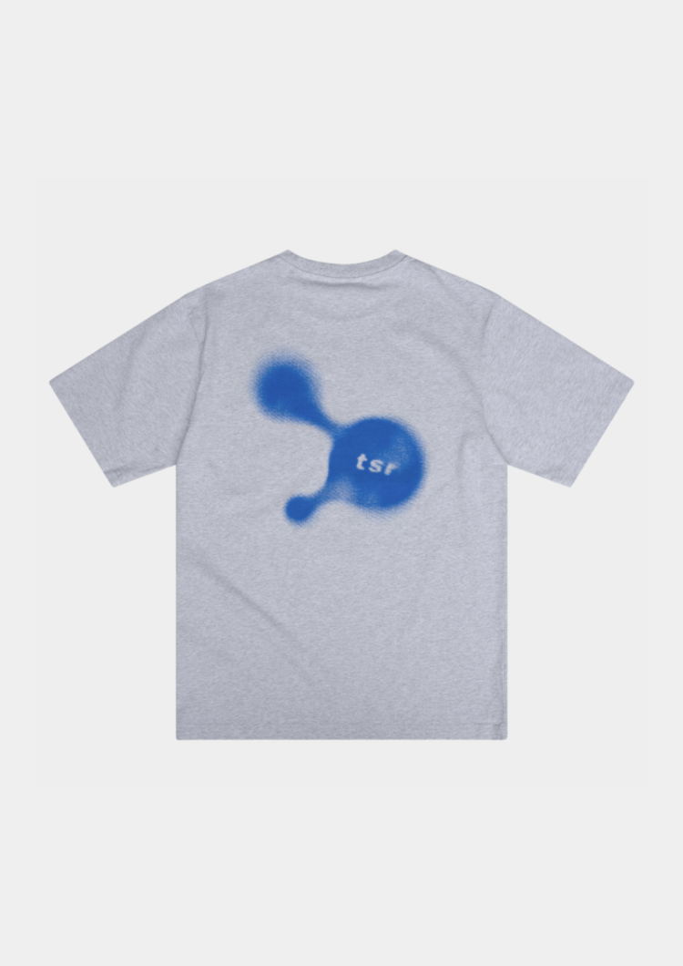 Blob Tee light grey mela