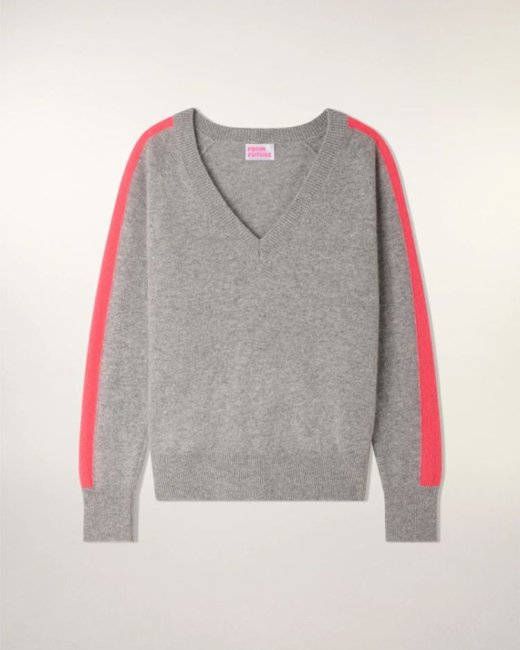 OVERSIZE BANDE MANCHES LÉGER 1500 GRIS CHINE
