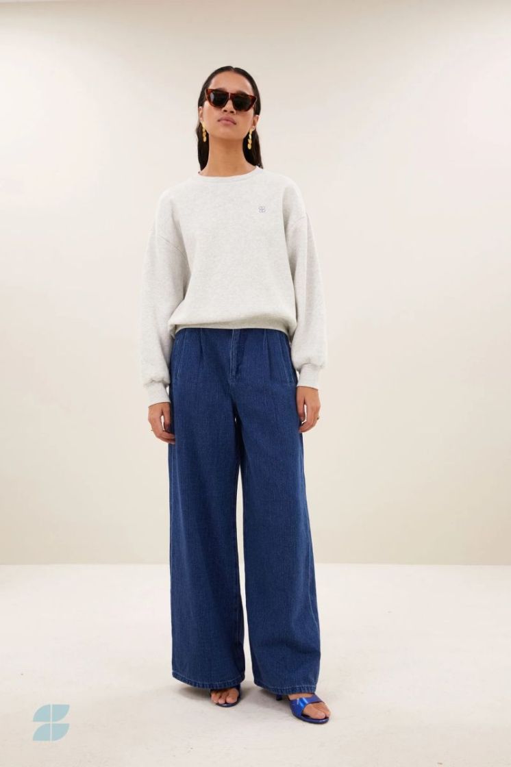 lili amor sweater light grey mele
