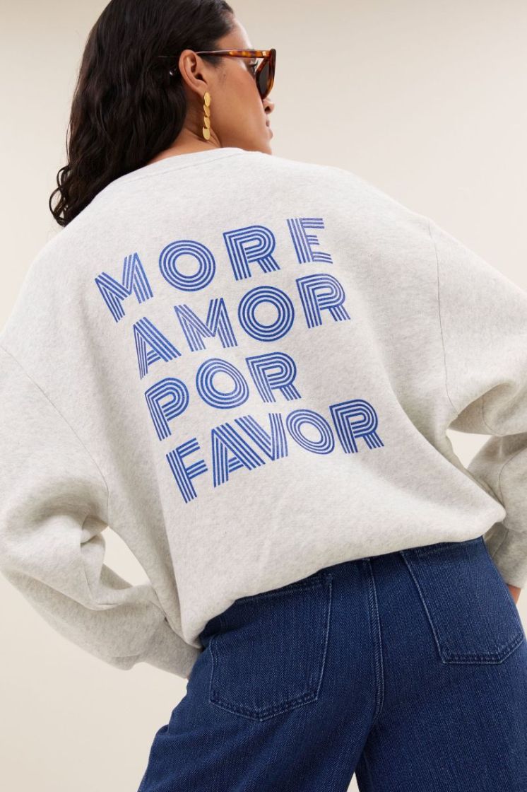 lili amor sweater light grey mele