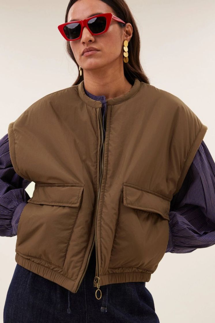gio sleeveless jacket hazel 1705
