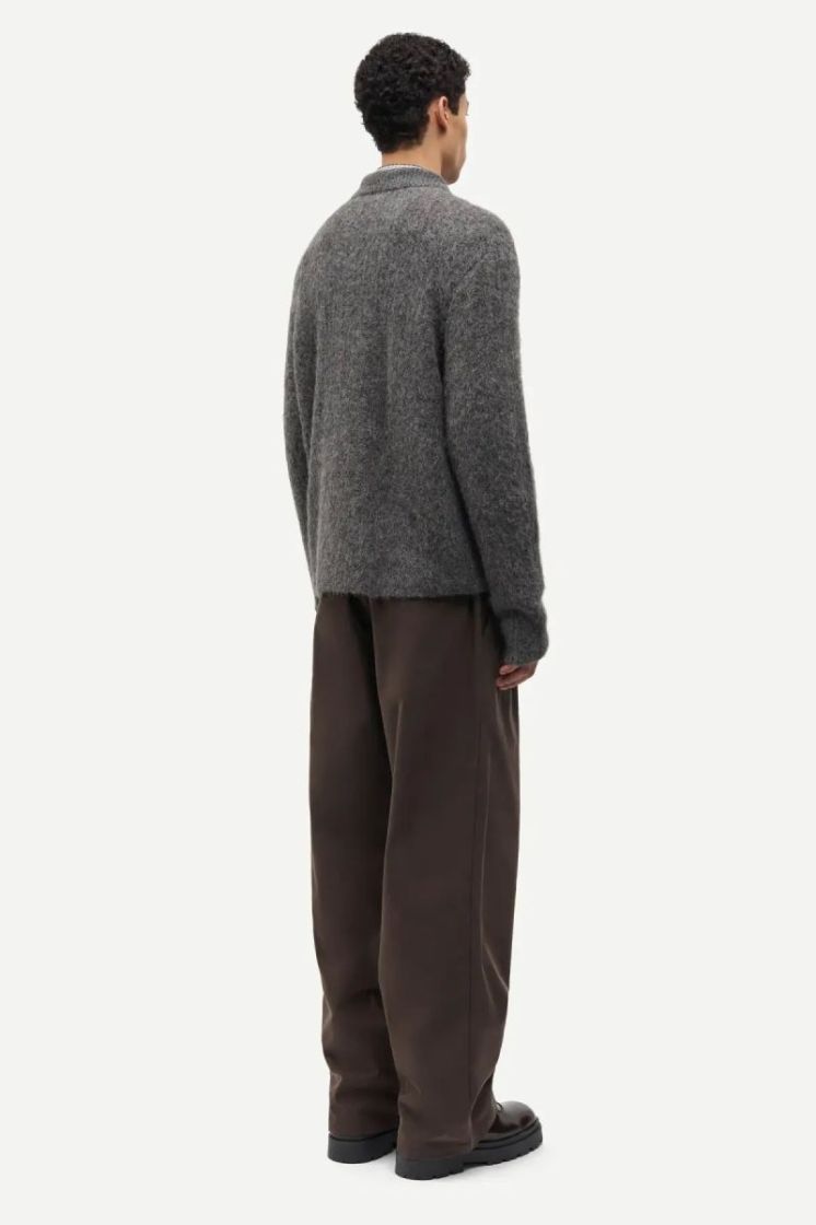 Sajob Zip Cardigan 15425 Dark Grey Mel.