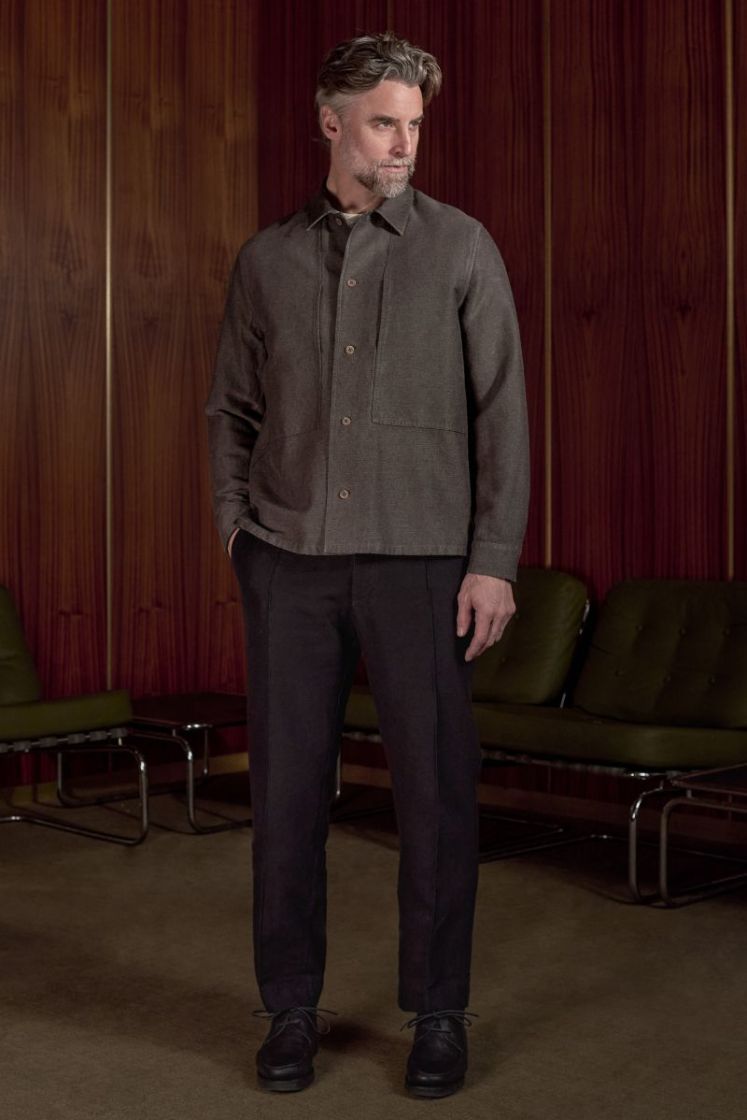 OWE overshirt (winter linen ta taupe