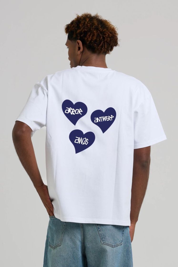 Triple Love T-shirt Blue White/blue