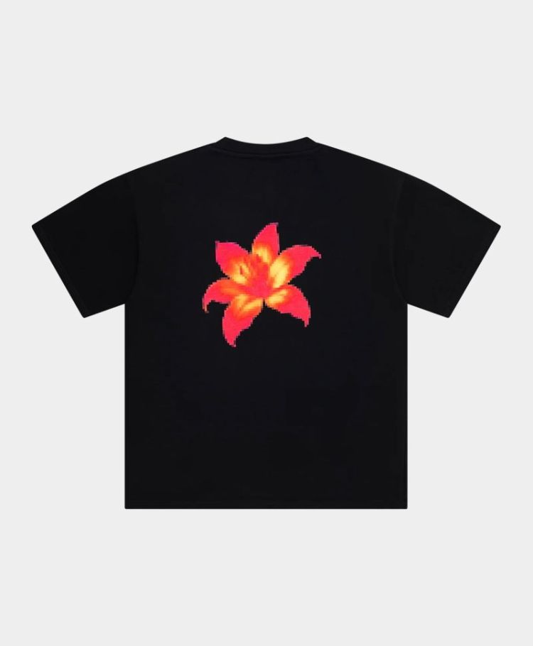 Pixel bloom T-shirt black Black