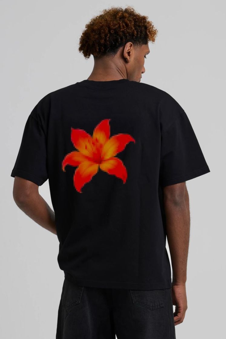 Pixel bloom T-shirt black Black
