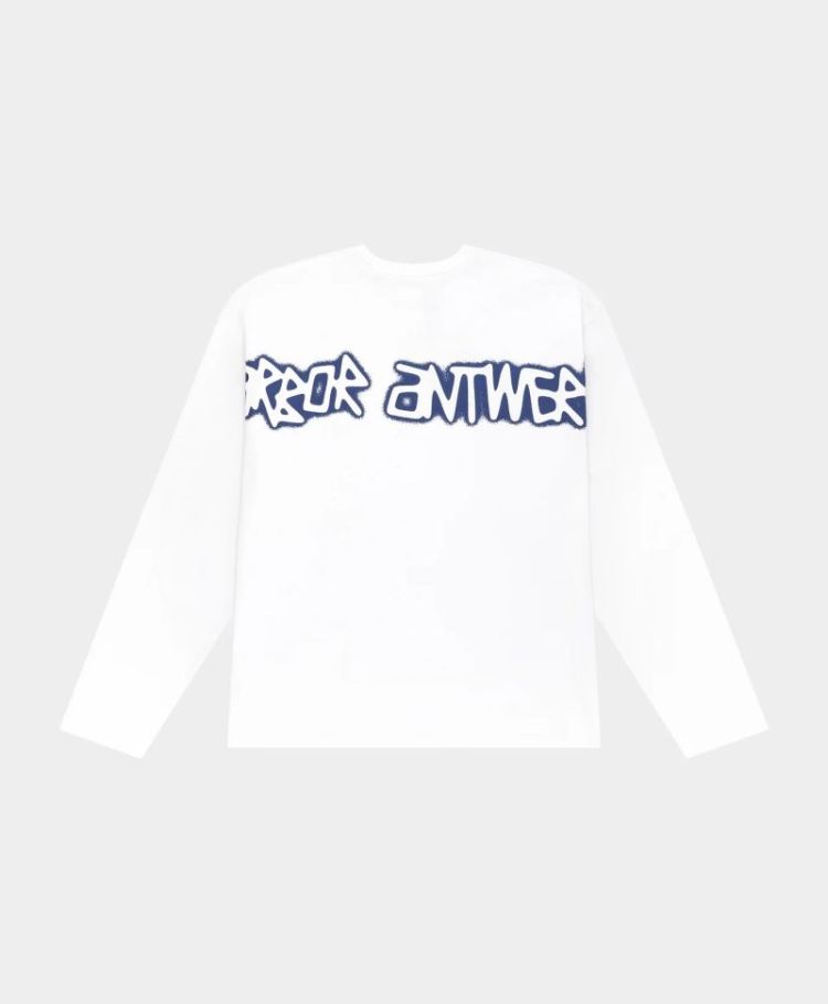 Spray Outline Longsleeve White White