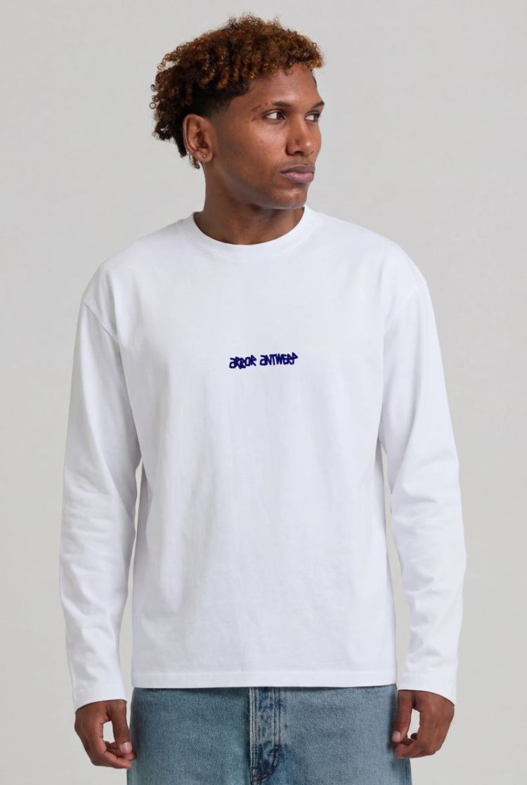 Spray Outline Longsleeve White White